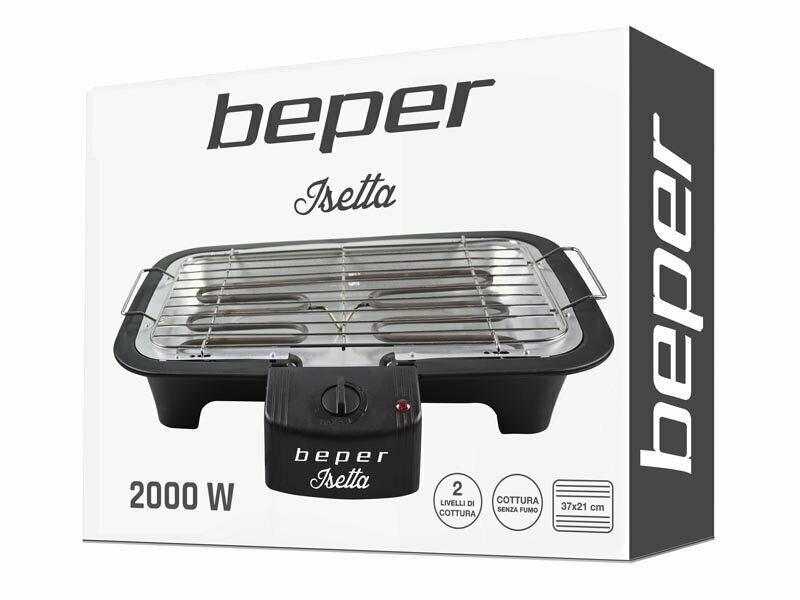 Barbecue Elettrico Con Doppia Griglia Bistecchiera Cottura Senza Fumo 2000W