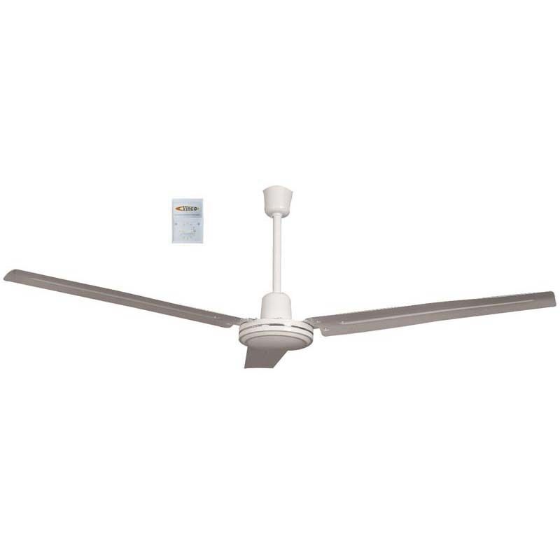 VINCO 70930 Ventilatore da soffitto 3 pale Ø 140cm 55W comando a muro
